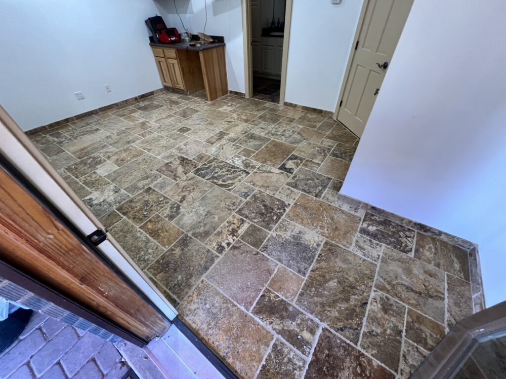 Travertine Tile install